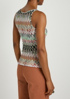 Missoni Patterned Metallic-knit Tank top Multicoloured 1