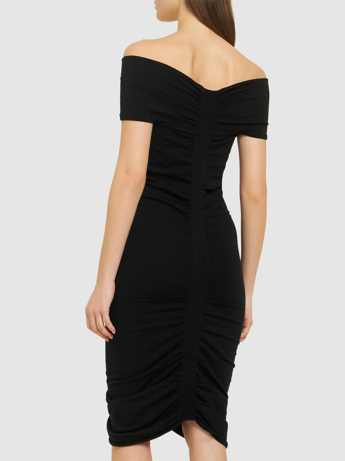 ALEXANDER WANG Off-the-shoulder Ruched Mini Dress