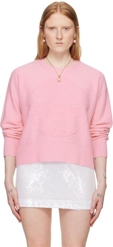 Photo: Versace Pink Medusa Sweatshirt