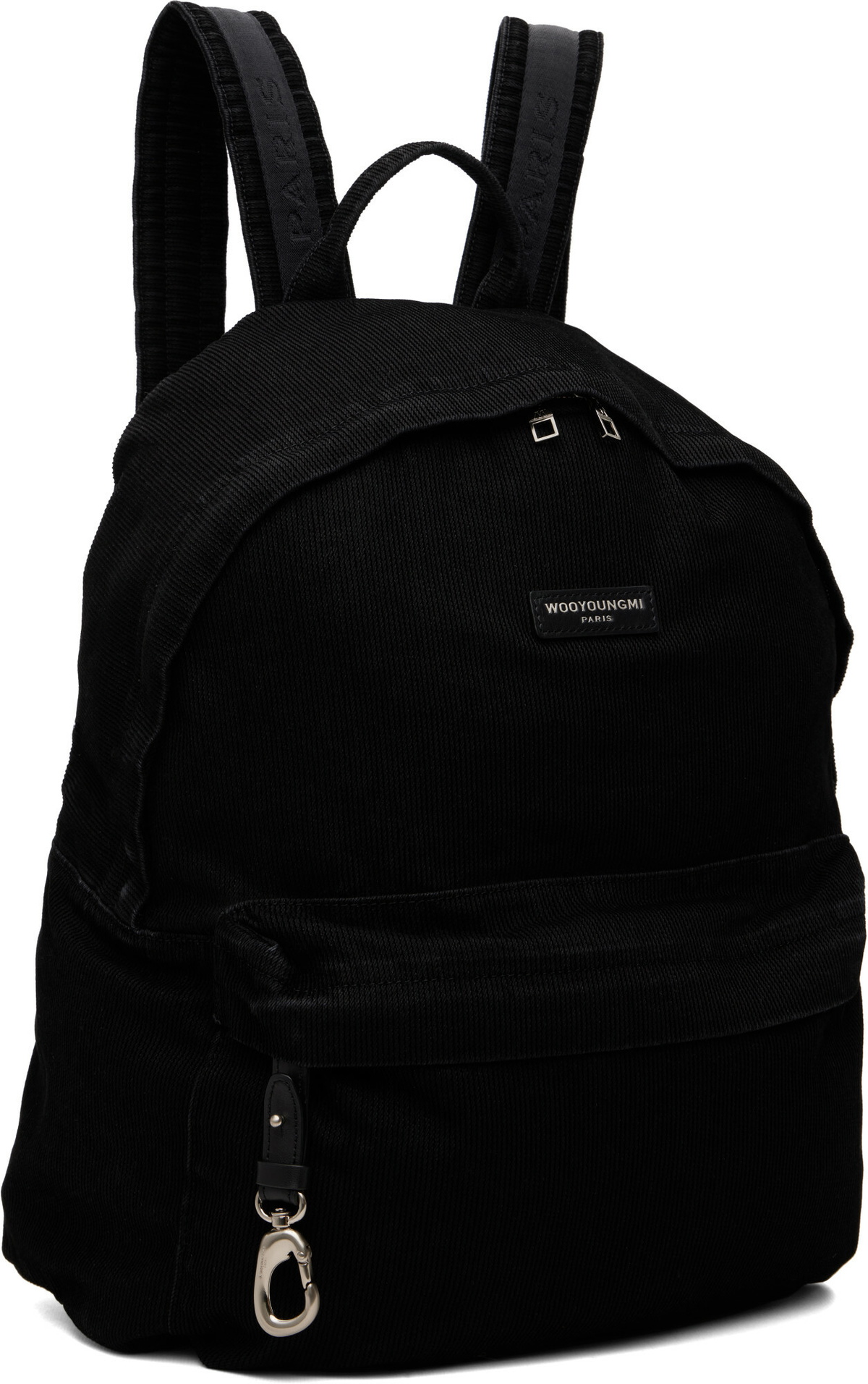 WOOYOUNGMI Black Mens Backpack