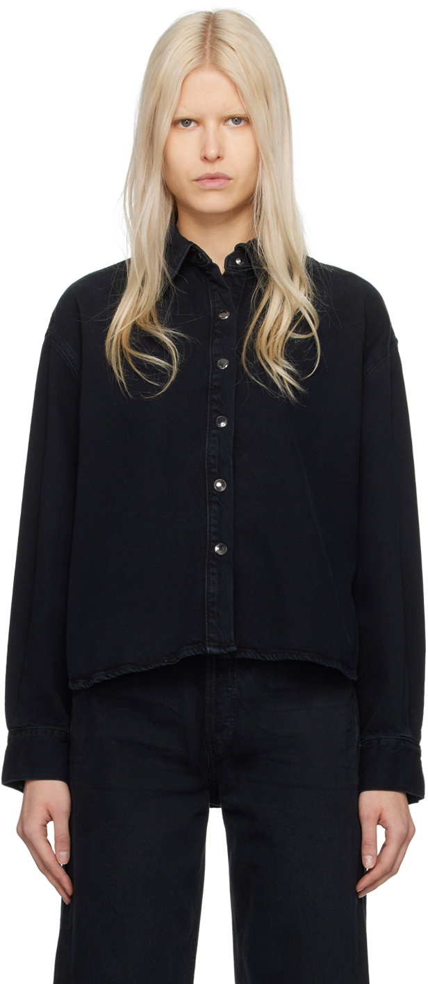 AGOLDE Navy Aiden Denim Shirt AGOLDE