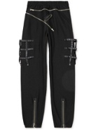 TAKAHIROMIYASHITA TheSoloist. - Tapered Embellished Ripstop-Trimmed Cotton-Jersey Sweatpants - Black