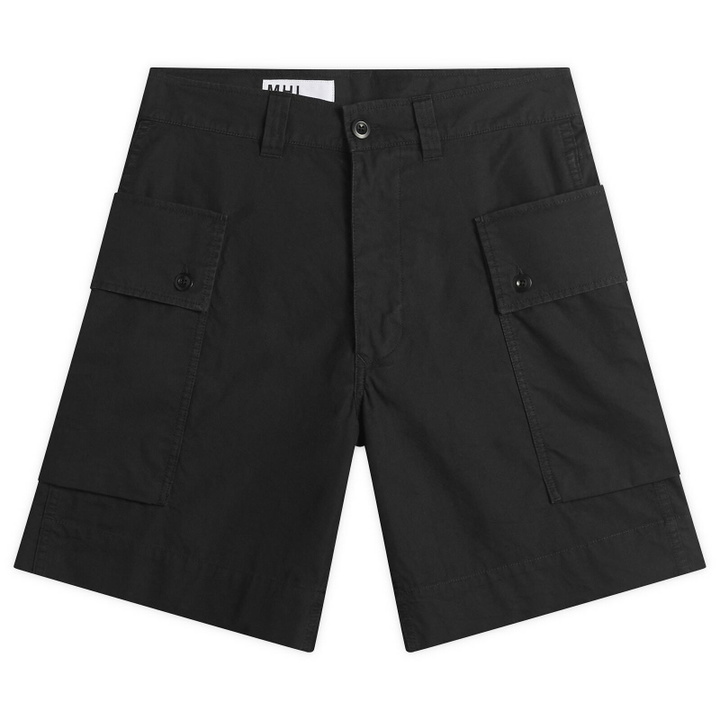 Photo: MHL by Margaret Howell Men's Cargo Pocket Shorts in Black