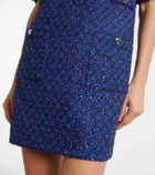 Alessandra Rich Sequined tweed minidress
