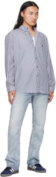 Ksubi Navy & White KSignature LS Shirt