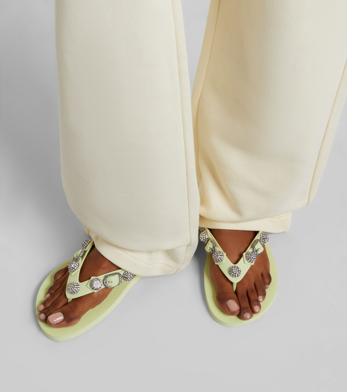 Balenciaga Cagole embellished thong sandals