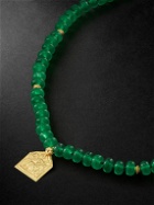 Ileana Makri - Gold and Jade Beaded Pendant Necklace
