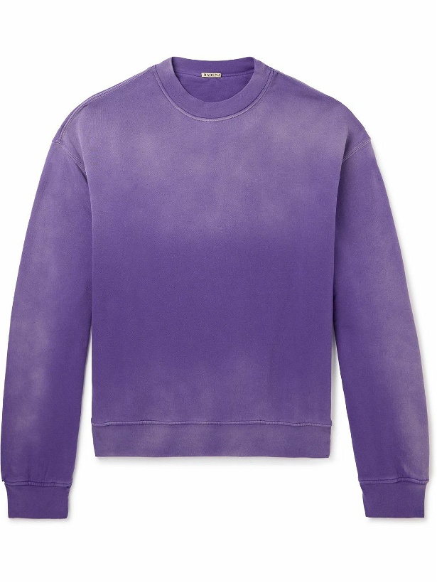 Photo: Barena - Garment-Dyed Cotton-Jersey Sweatshirt - Purple
