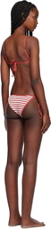 Bond-Eye Red & White Luana Triangle & Anisha Bikini