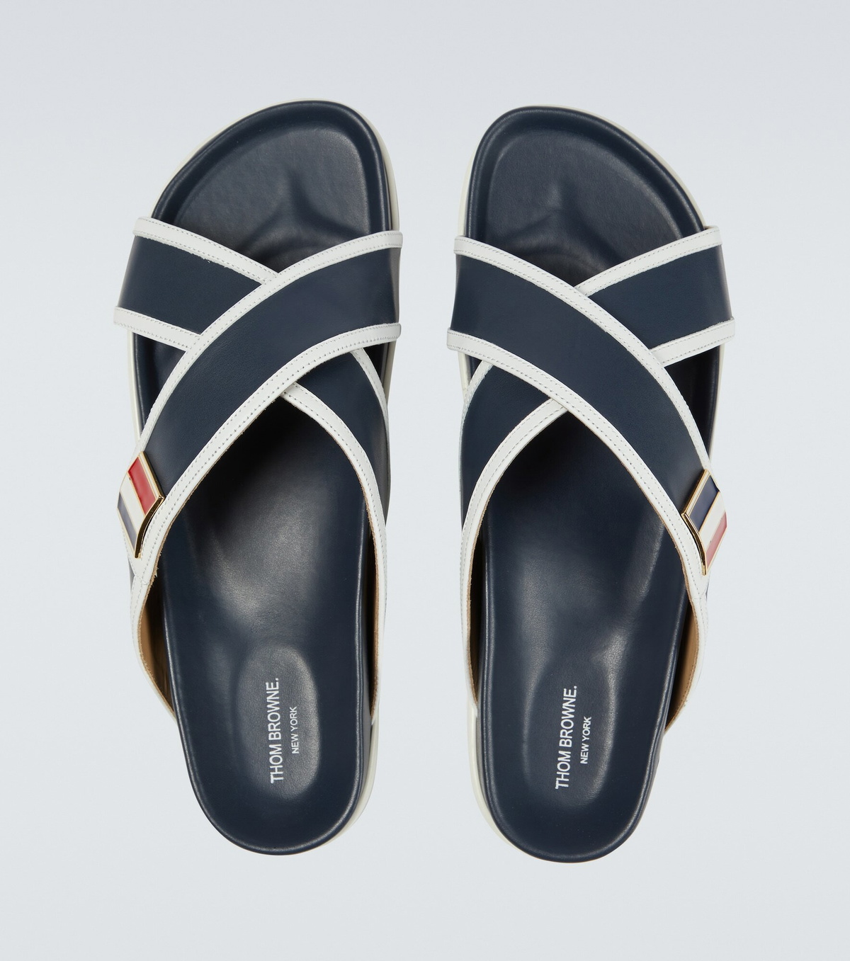 Thom Browne - Criss-cross leather sandals Thom Browne display picture 3