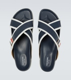 Thom Browne - Criss-cross leather sandals