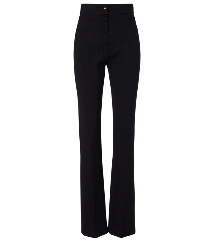 Photo: Valentino VGold wool-blend straight pants