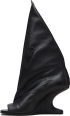 Rick Owens Black Temple Cantilever 8 Strutter Heeled Sandals