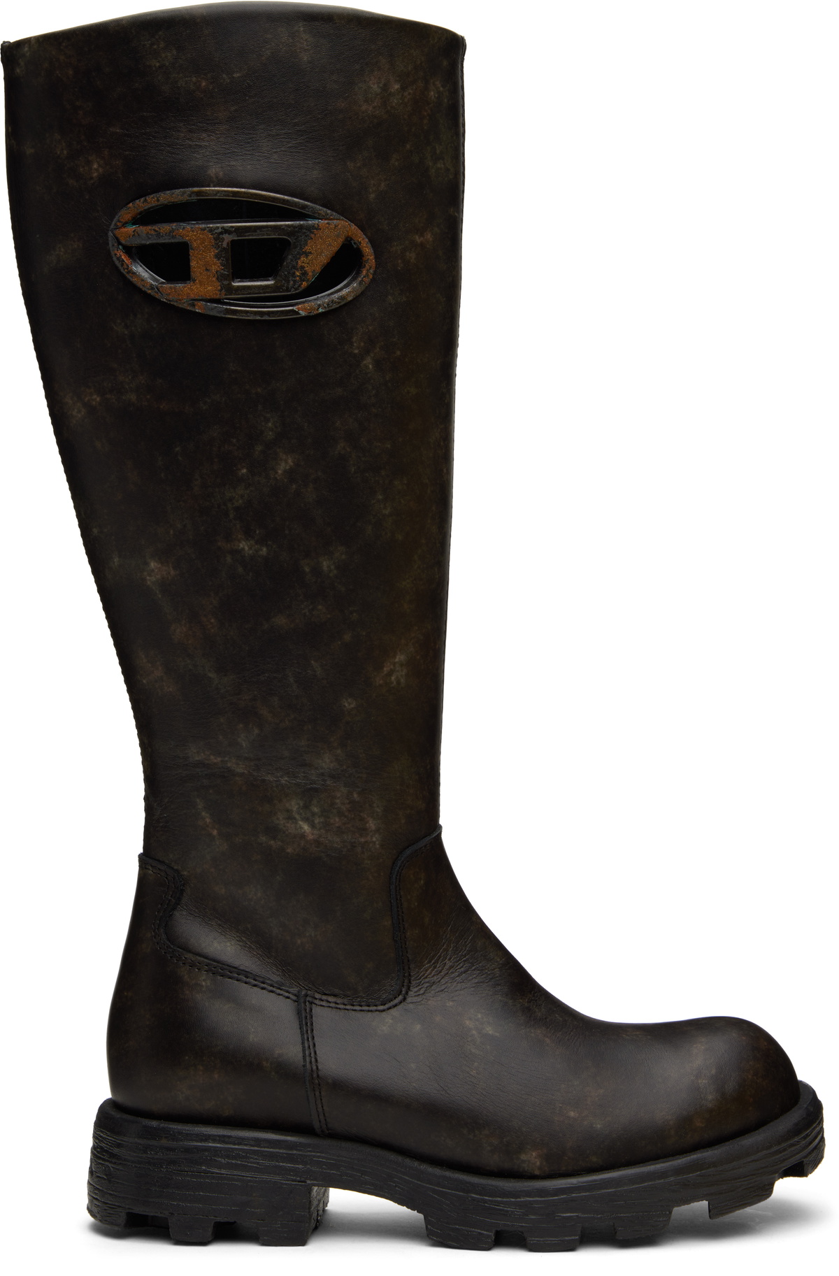 【関税込み】Diesel ブラウン D-Hammer Hb D W ロングブーツ Diesel Brown D-Hammer Hb D W Tall Boots Diesel