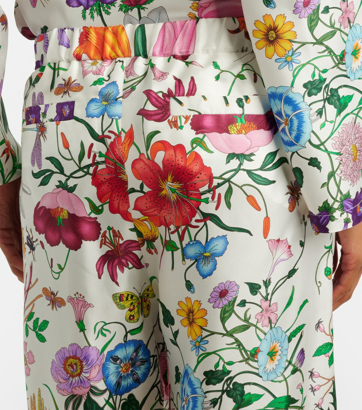Gucci Gucci Flora silk twill palazzo pants