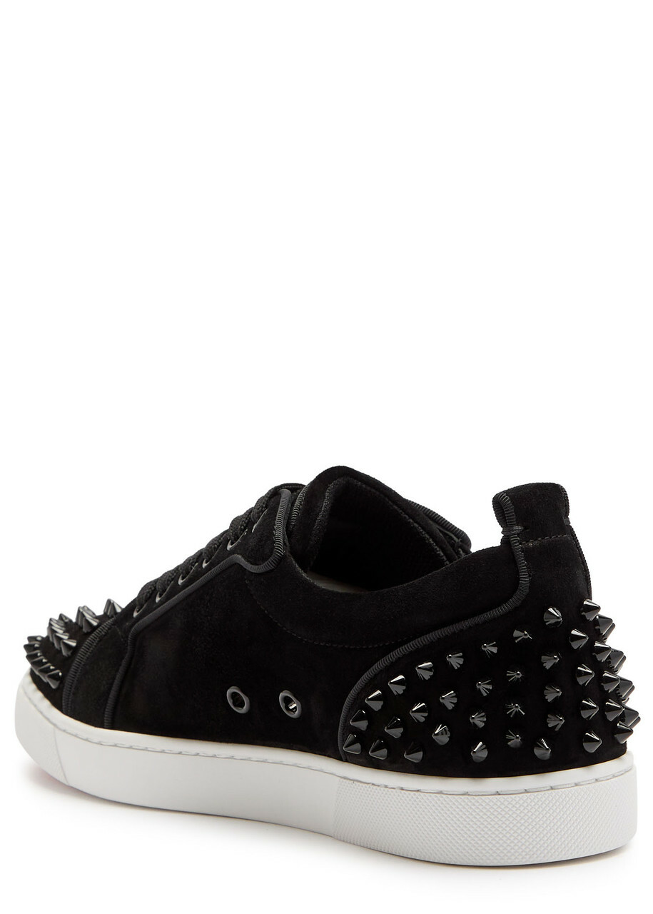 Christian Louboutin Louise Junior Spikes Suede Sneakers Black