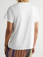 Pasadena Leisure Club - Puff Logo-Print Cotton-Blend Jersey T-Shirt - White