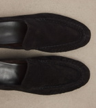 The Row Two suede loafers