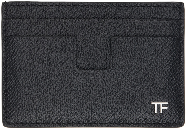 Photo: TOM FORD Black Leather Classic Card Holder