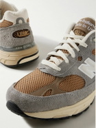 New Balance - 993 Suede and Nubuck-Trimmed Mesh Sneakers - Gray
