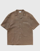 Drôle De Monsieur La Chemise Gaufrée Brown - Mens - Shortsleeves