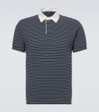 Dunhill Striped cotton piqué polo shirt