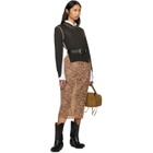 Acne Studios Brown Wrinkled V-Neck Sweater