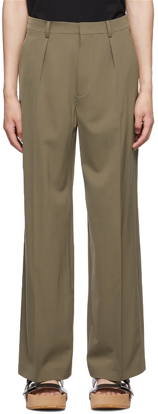Photo: Jean Paul Gaultier Khaki 'The Suit Pants' Trousers