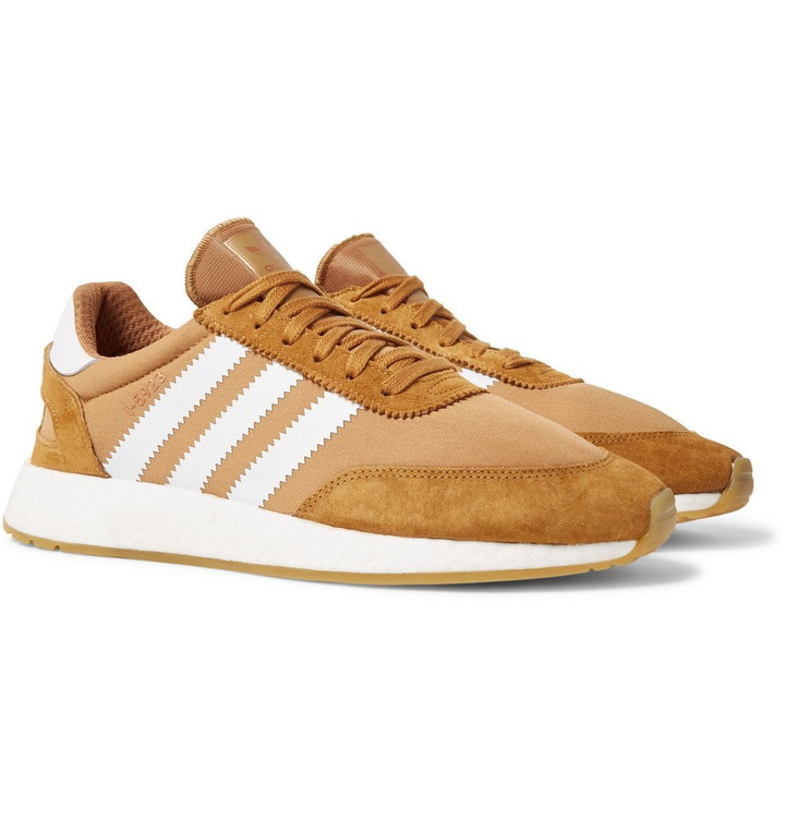 Photo: adidas Originals - I-5923 Suede-Trimmed Neoprene Sneakers - Men - Yellow