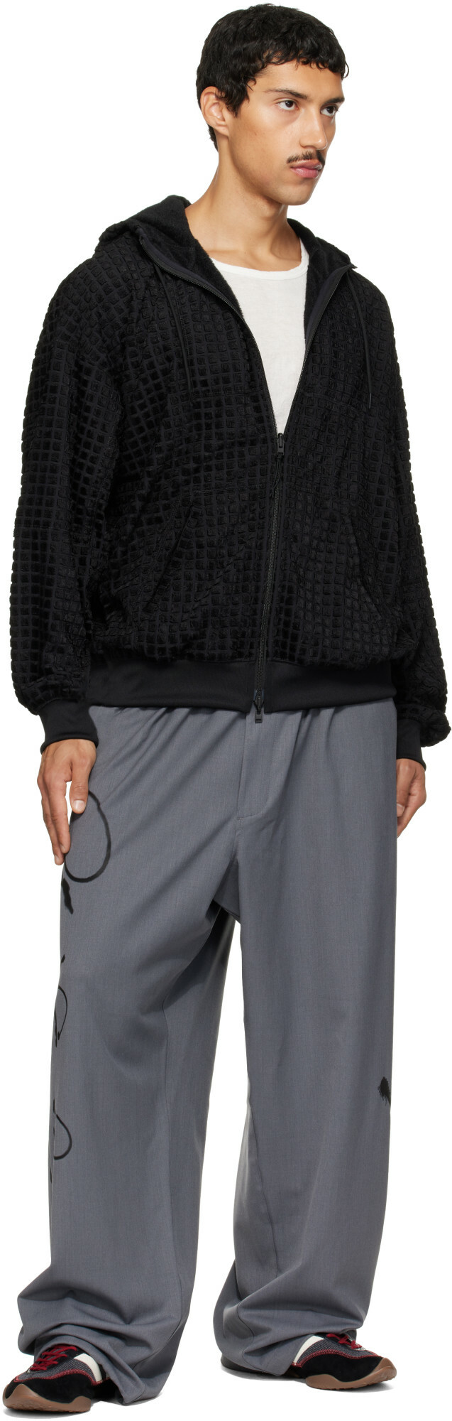 Y-3 Black Hooded Reversible Track Jacket