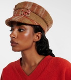 Ruslan Baginskiy Checked wool-blend newsboy cap