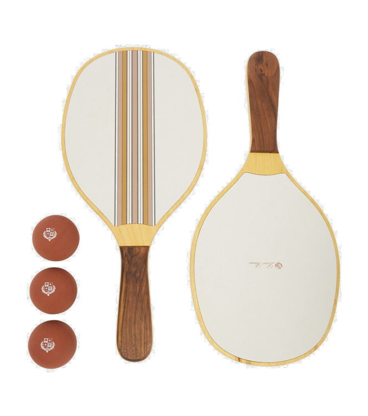 Photo: Loro Piana Set of 2 wooden paddleball rackets
