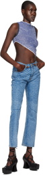 VITELLI SSENSE Exclusive Blue Swirl Jeans