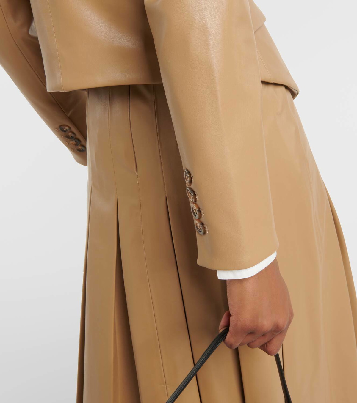Veronica Beard Cooke single-breasted faux leather jacket