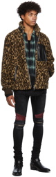 AMIRI Polar Fleece Printed Leopard Jacket
