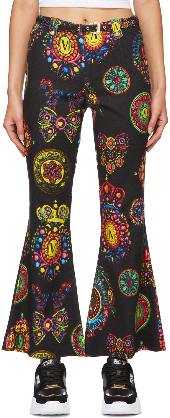 Versace Jeans Couture Barocco-print Tapered Trousers - Farfetch