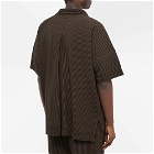Homme Plissé Issey Miyake Men's Pleated Vacation Shirt in RmbrndtBrw