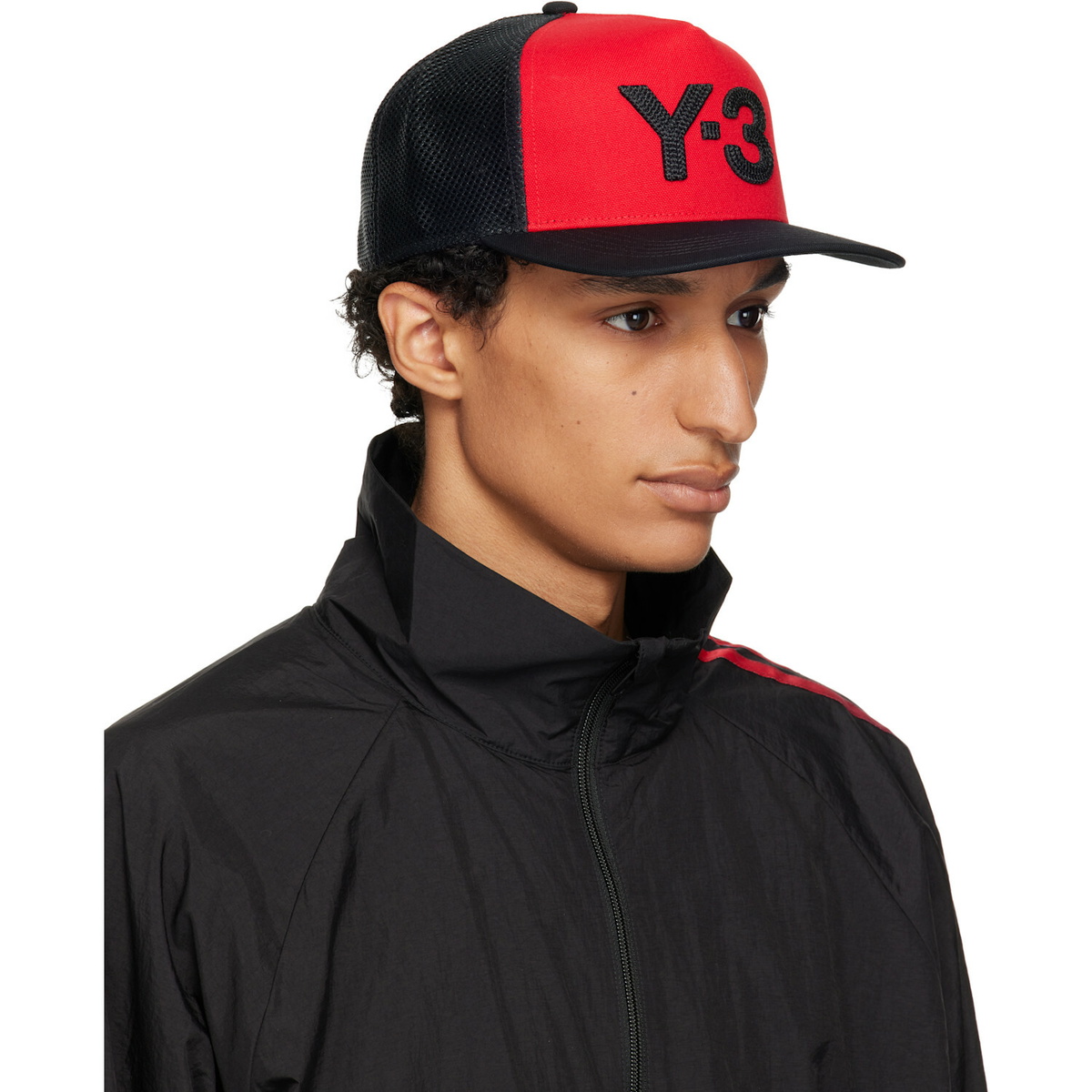 Y-3 Red & Black Trucker Cap