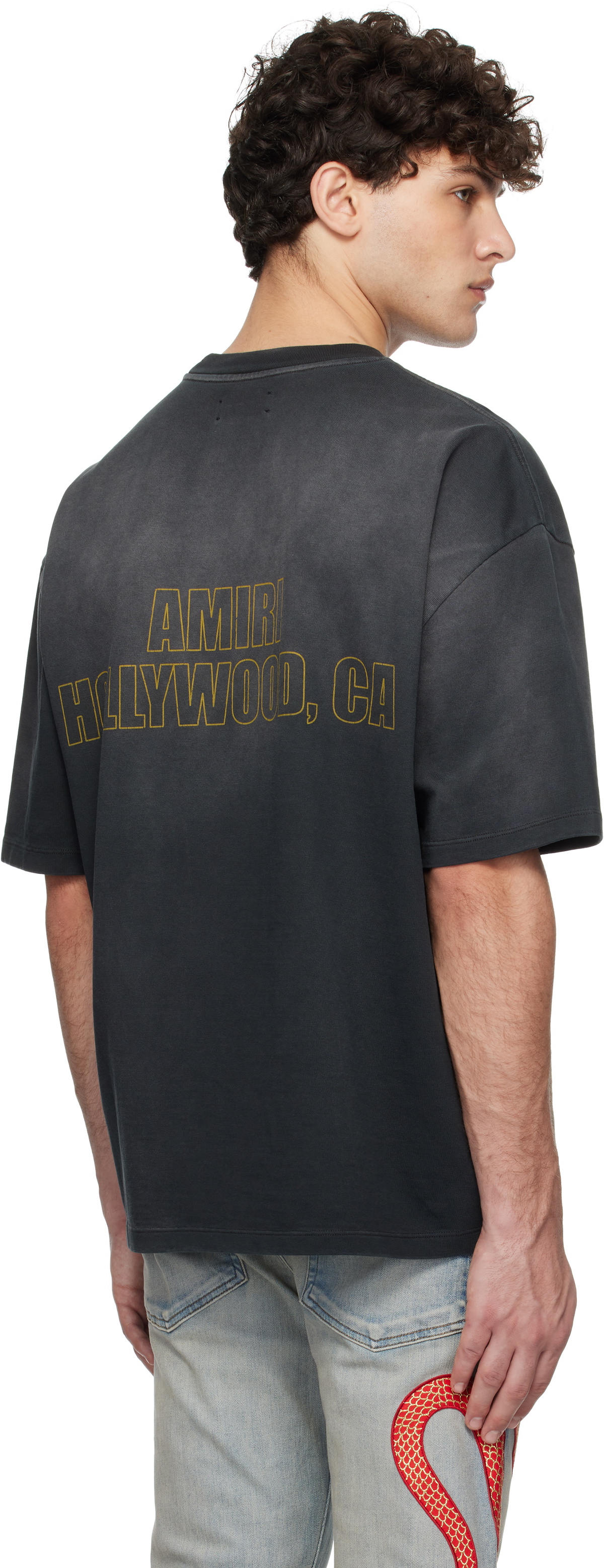 AMIRI Gray Vintage MA Eagle Oversized T-shirt Amiri