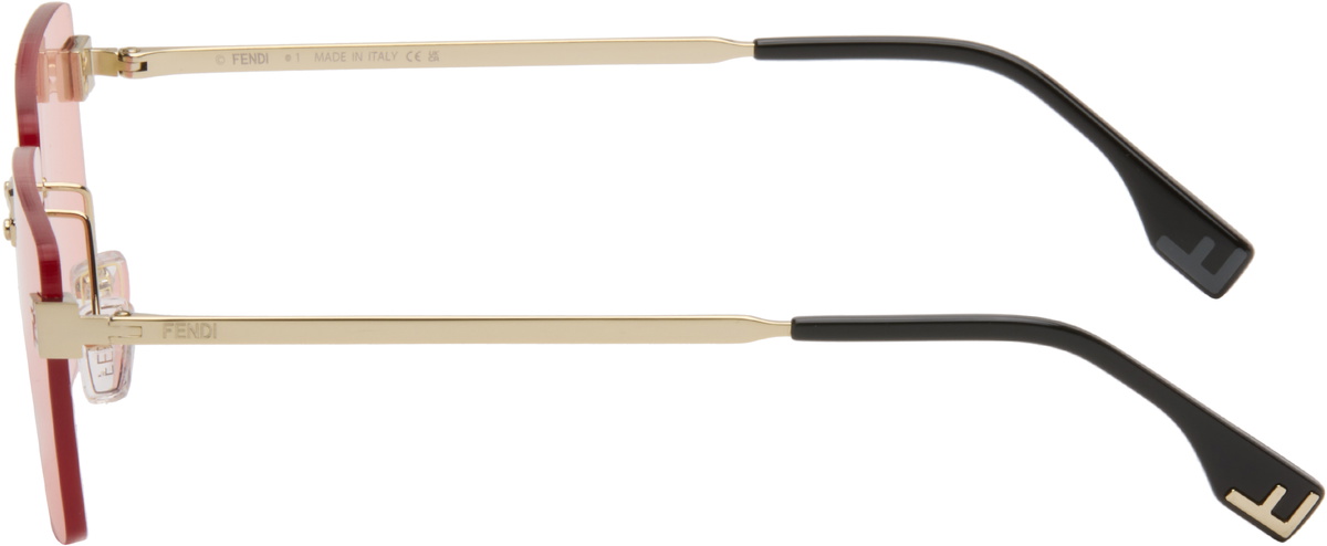 Fendi Gold 'Fendi' Sky Sunglasses