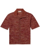 Mr P. - Brushed Knitted Short-Sleeved Shirt - Orange
