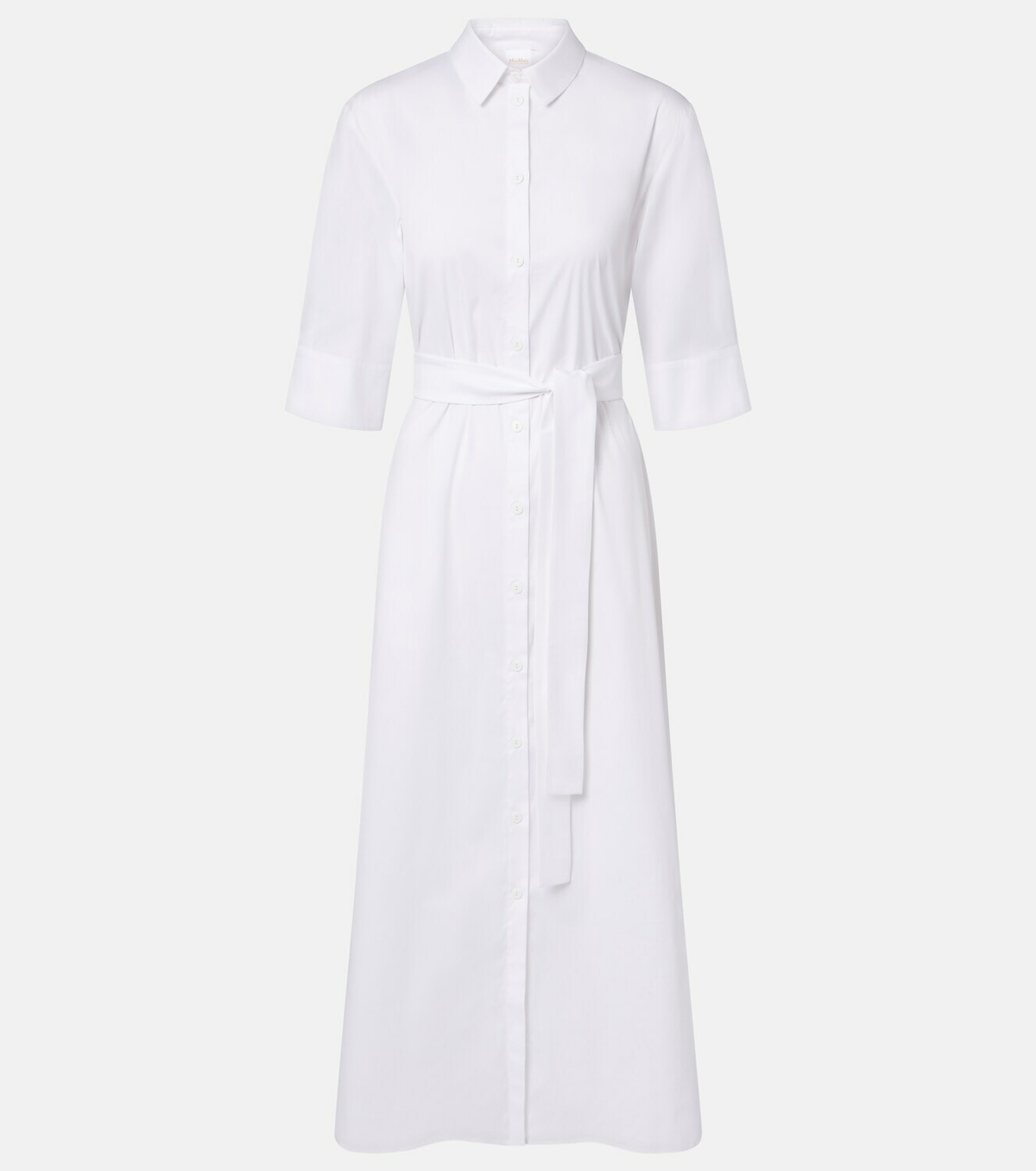 Max Mara Cognac cotton-blend midi dress