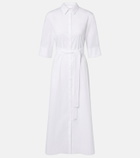 Max Mara Cognac cotton-blend midi dress