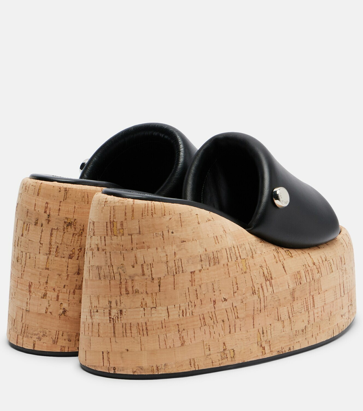 The Attico Mochi leather platform slides