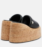The Attico Mochi leather platform slides