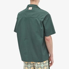 Drole de Monsieur Men's Drôle de Monsieur x Gergei Erdei Pleated Vacation Shirt in Green