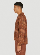 Traditional Tamil Print Shirt in Brown