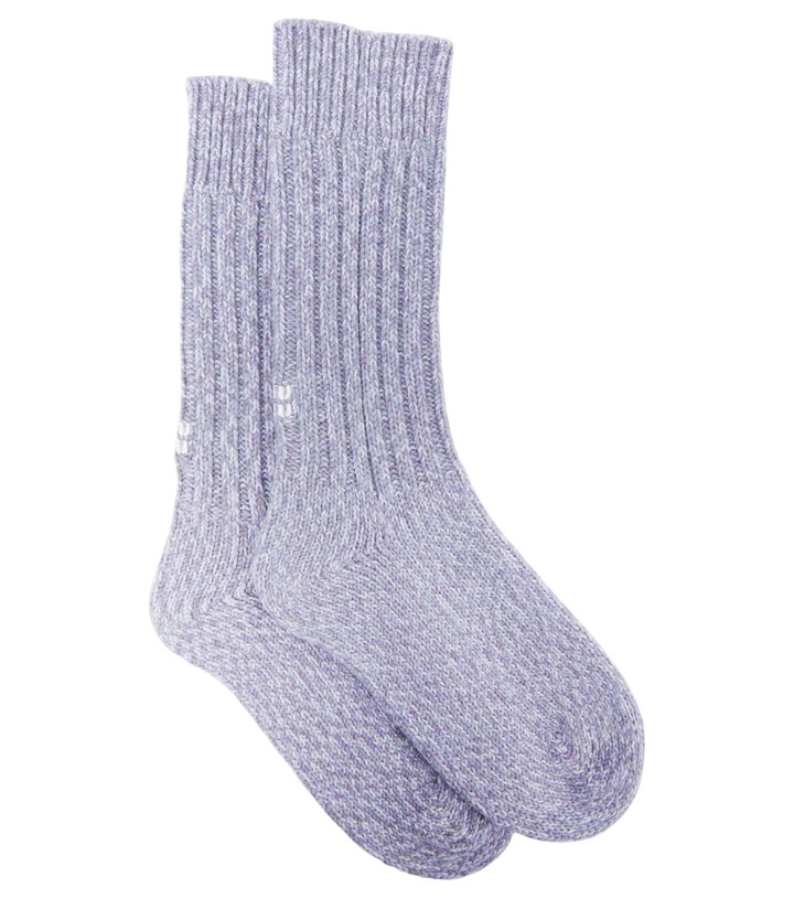 Photo: Miu Miu Logo cashmere and wool socks