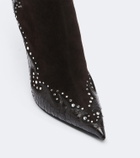 Paris Texas Lidia Queen of Hearts leather ankle boots