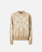 Pinko Bandana Print Crew Neck Sweatshirt Mult. Beige/White